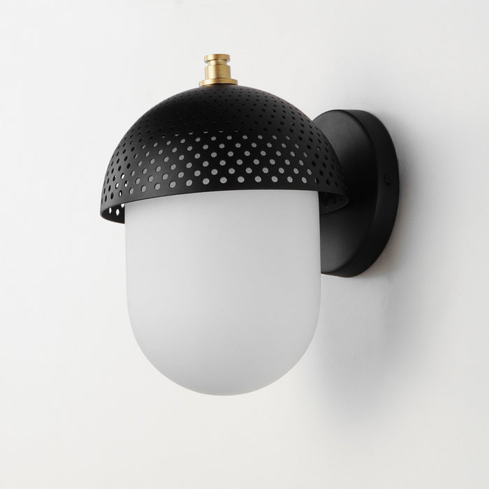 Maxim 30182WTBKGLD One Light Outdoor Wall Sconce, Black / Gold
