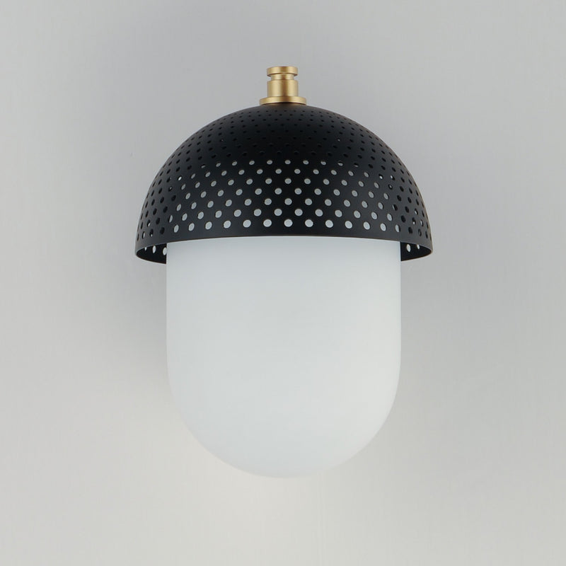 Maxim 30182WTBKGLD One Light Outdoor Wall Sconce, Black / Gold