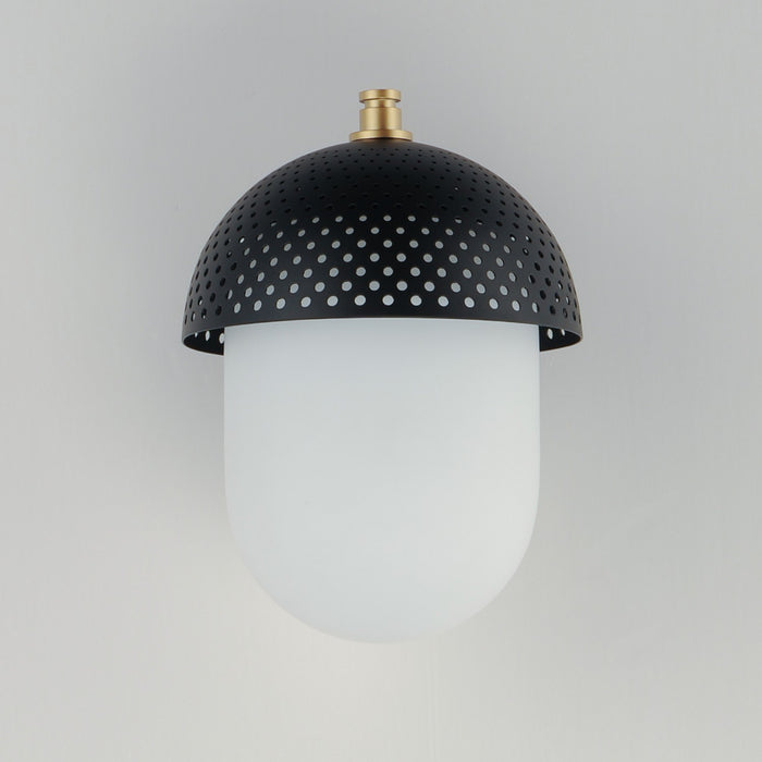 Maxim 30182WTBKGLD One Light Outdoor Wall Sconce, Black / Gold