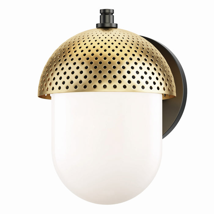 Maxim 30182WTBKGLD One Light Outdoor Wall Sconce, Black / Gold