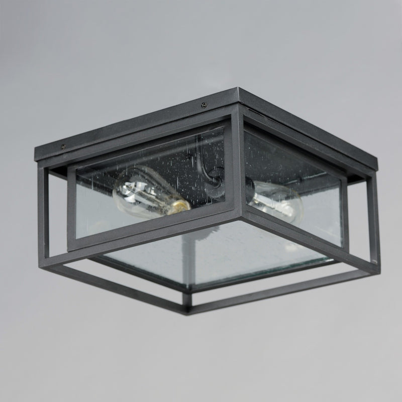 Maxim 3031CDBK Two Light Outdoor Flush Mount, Black