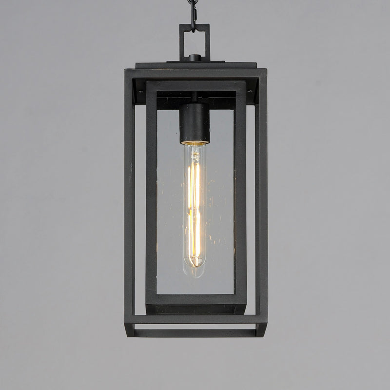 Maxim 3039CDBK One Light Outdoor Pendant, Black