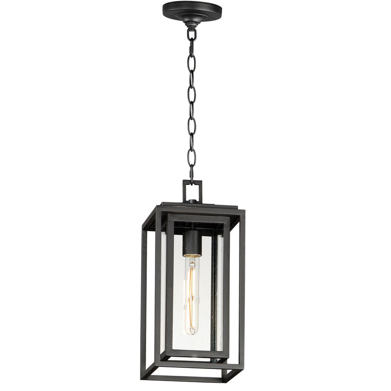 Maxim 3039CDBK One Light Outdoor Pendant, Black
