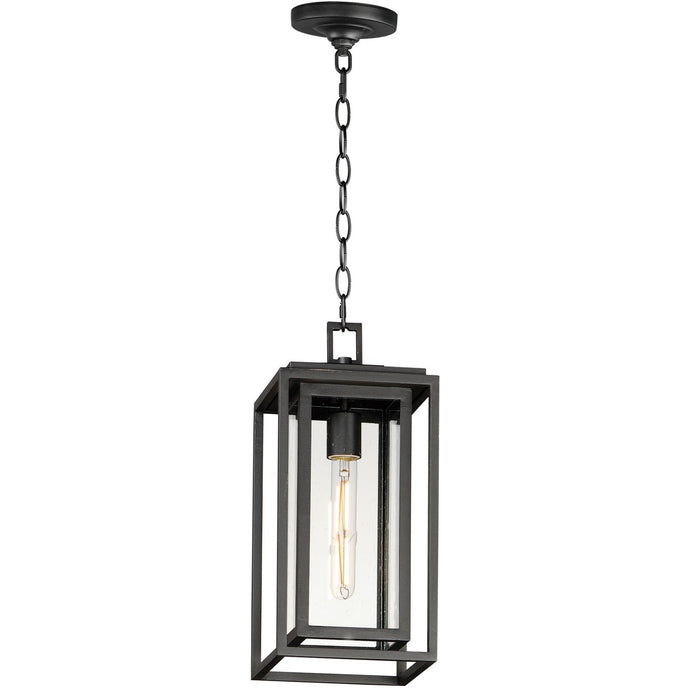 Maxim 3039CDBK One Light Outdoor Pendant, Black