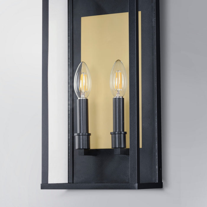 Maxim 30754CLBK Two Light Outdoor Wall Sconce, Black