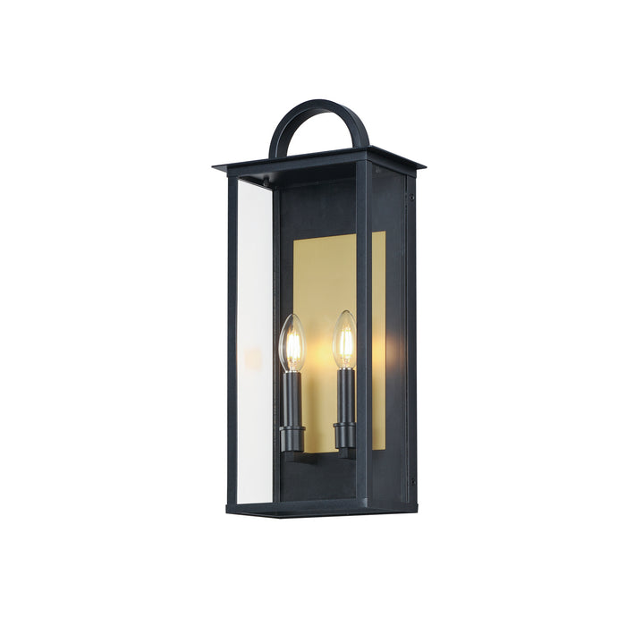 Maxim 30754CLBK Two Light Outdoor Wall Sconce, Black