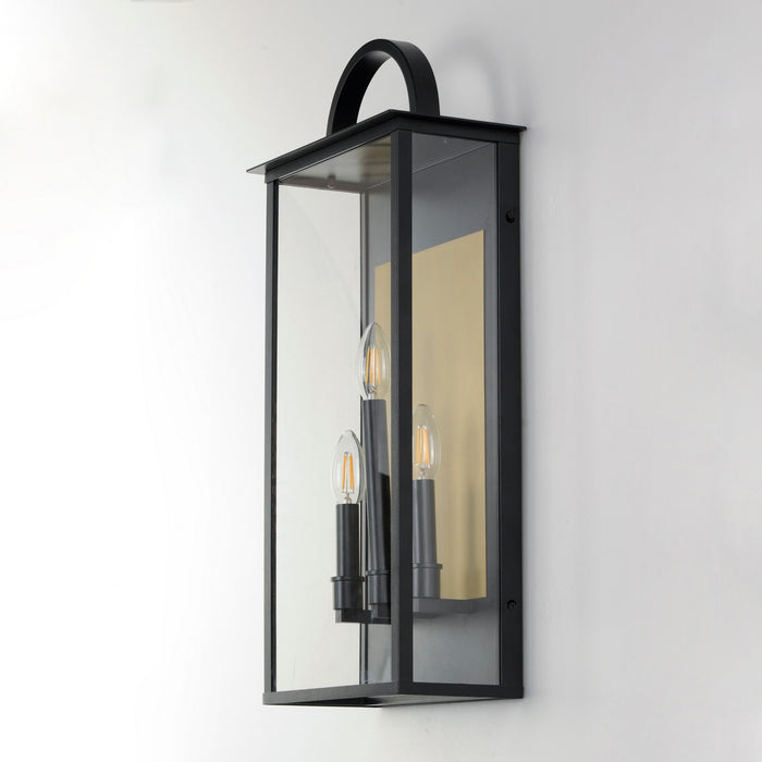Maxim 30756CLBK Three Light Outdoor Wall Sconce, Black