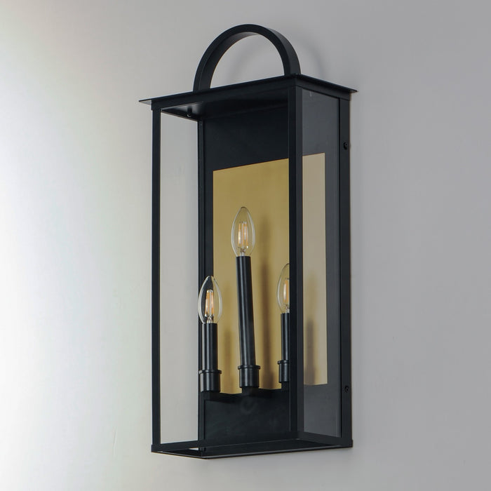Maxim 30756CLBK Three Light Outdoor Wall Sconce, Black