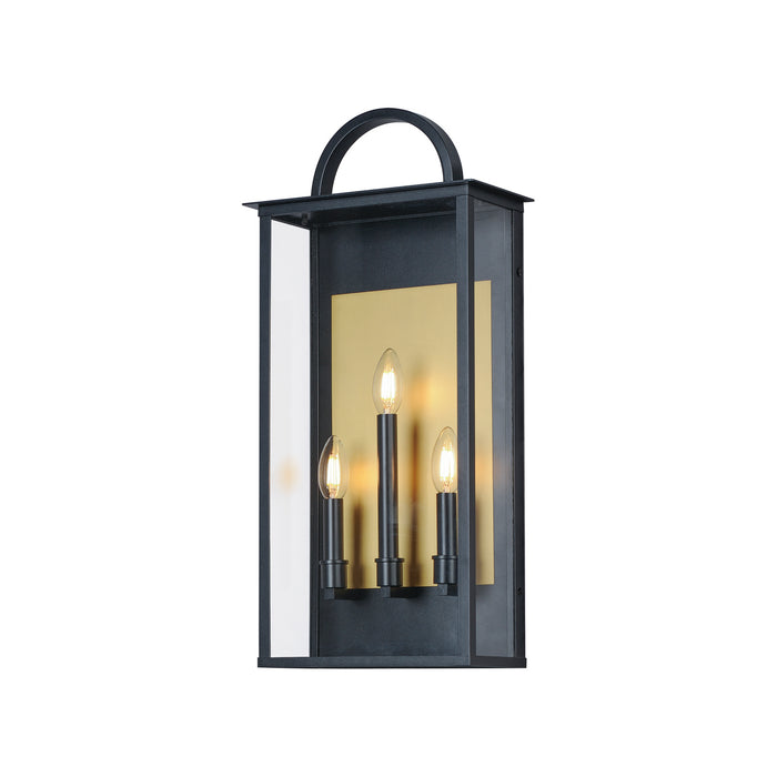 Maxim 30756CLBK Three Light Outdoor Wall Sconce, Black