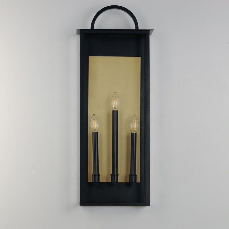 Maxim 30758CLBK Three Light Outdoor Wall Sconce, Black
