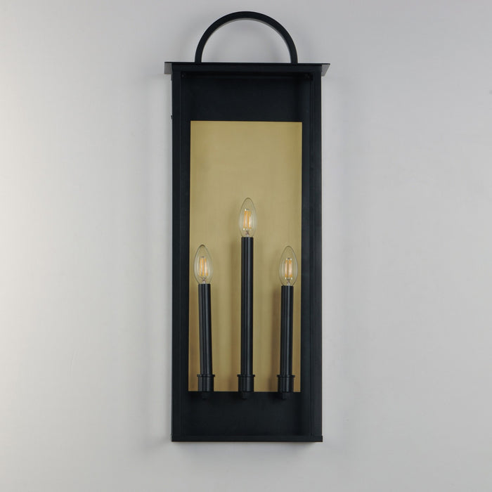 Maxim 30758CLBK Three Light Outdoor Wall Sconce, Black