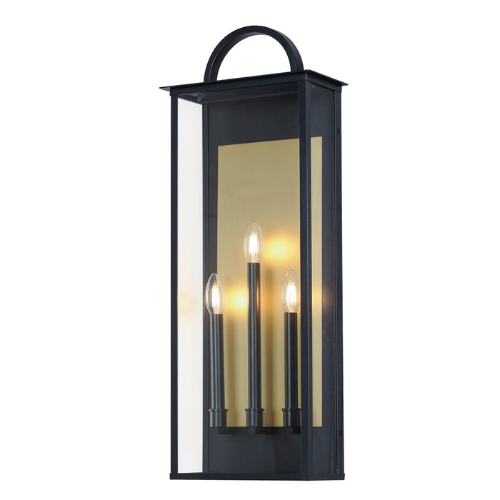 Maxim 30758CLBK Three Light Outdoor Wall Sconce, Black