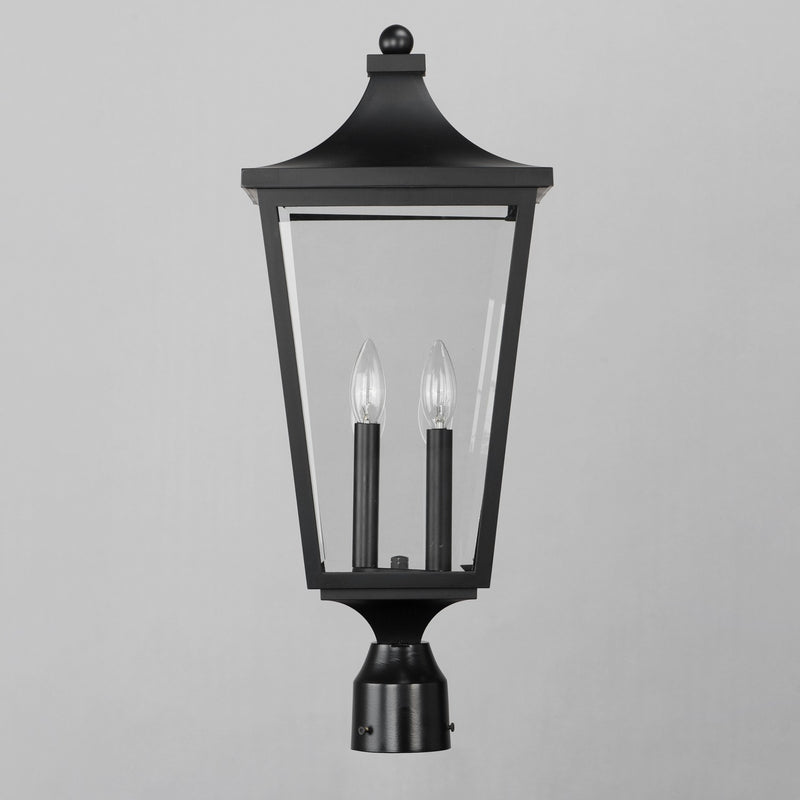 Maxim 40230CLBK Two Light Outdoor Post Lantern, Black