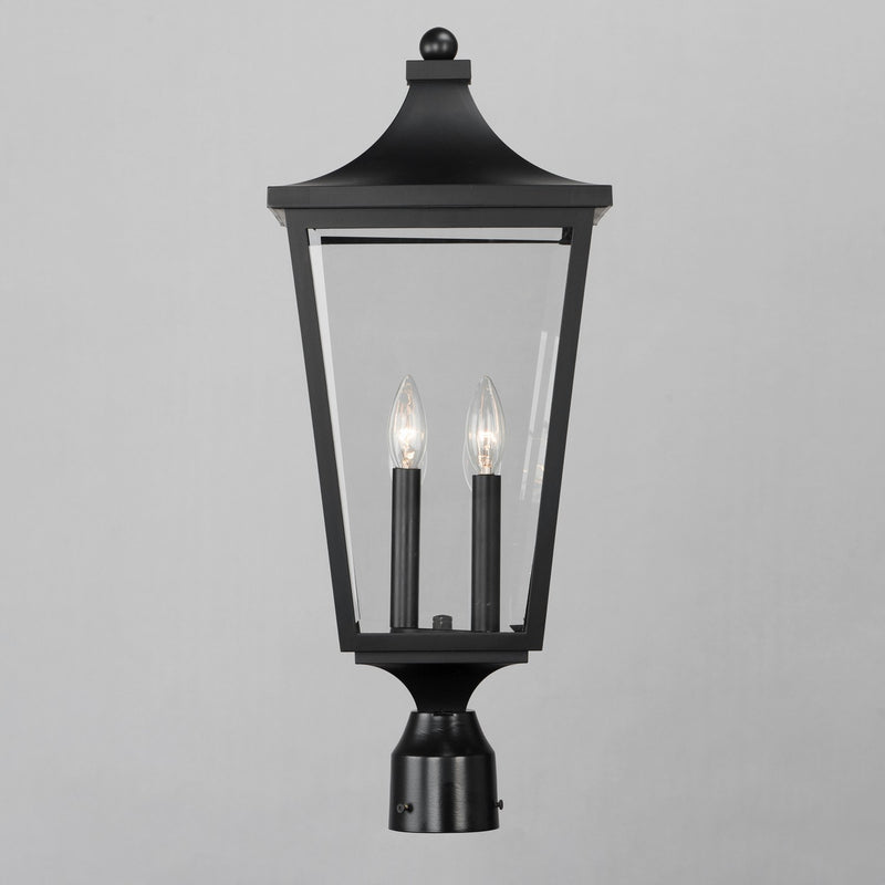 Maxim 40230CLBK Two Light Outdoor Post Lantern, Black