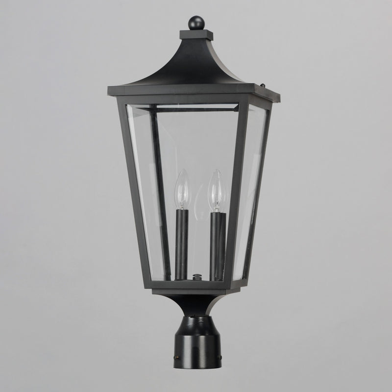 Maxim 40230CLBK Two Light Outdoor Post Lantern, Black