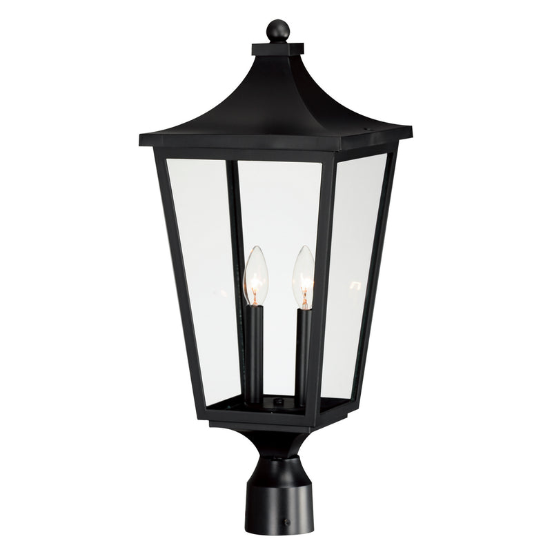 Maxim 40230CLBK Two Light Outdoor Post Lantern, Black