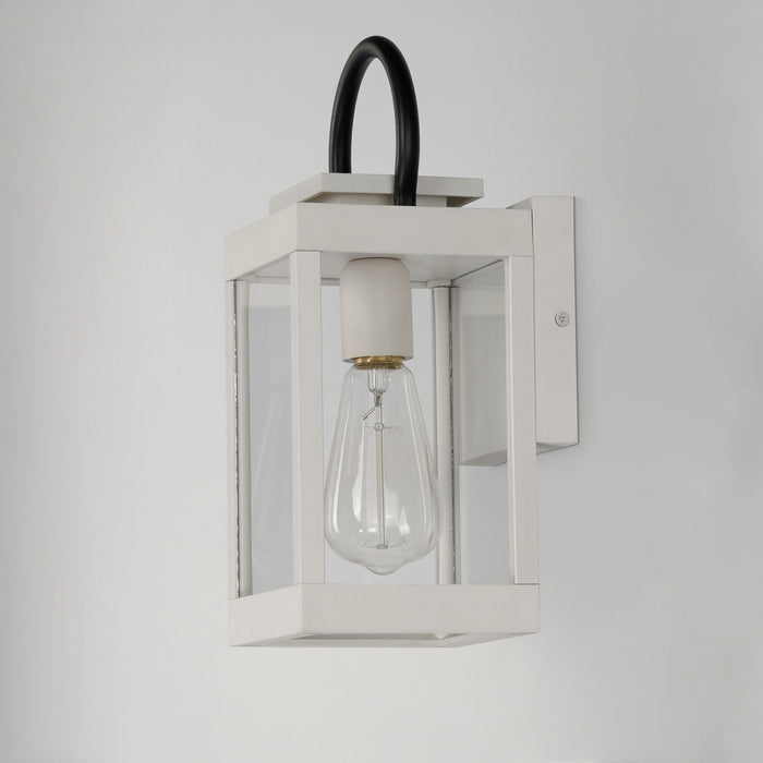 Maxim 40312CLWTBK One Light Outdoor Wall Sconce, White / Black