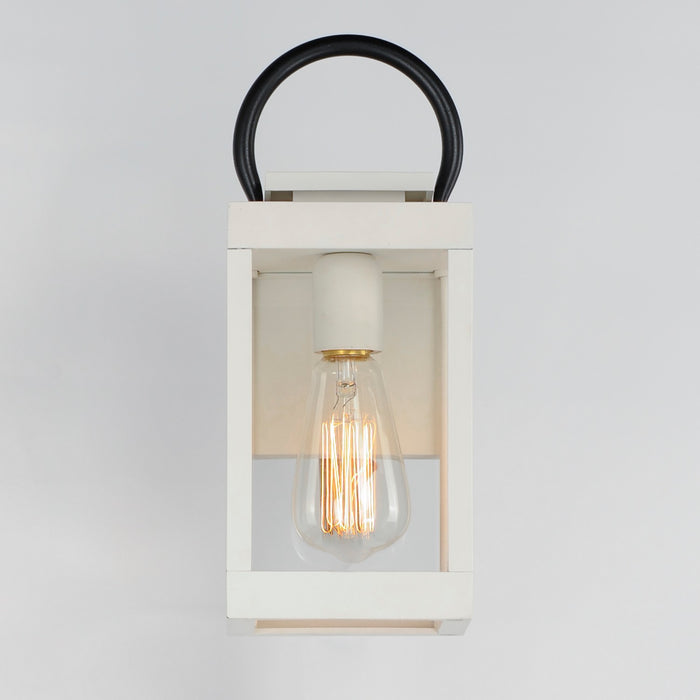 Maxim 40312CLWTBK One Light Outdoor Wall Sconce, White / Black