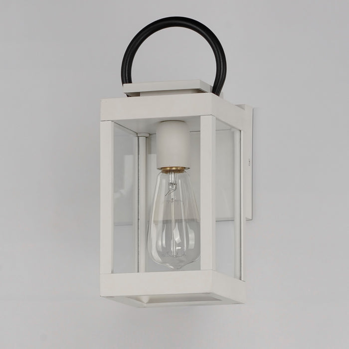 Maxim 40312CLWTBK One Light Outdoor Wall Sconce, White / Black