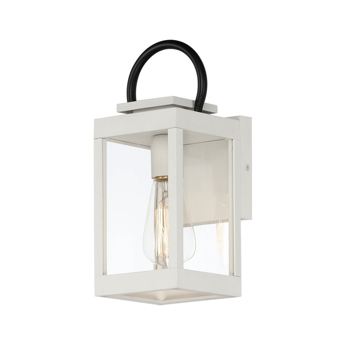 Maxim 40312CLWTBK One Light Outdoor Wall Sconce, White / Black