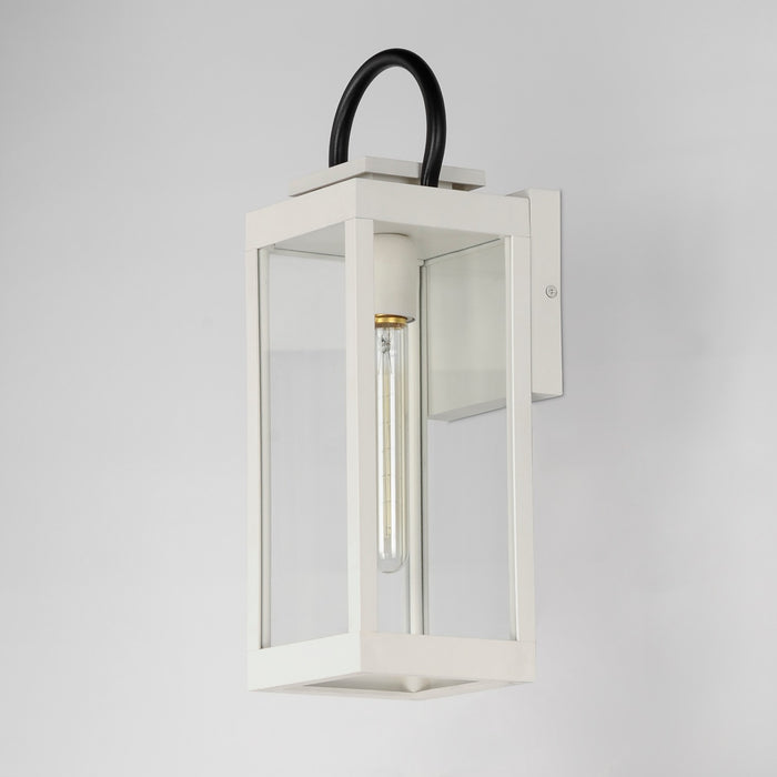 Maxim 40314CLWTBK One Light Outdoor Wall Sconce, White / Black