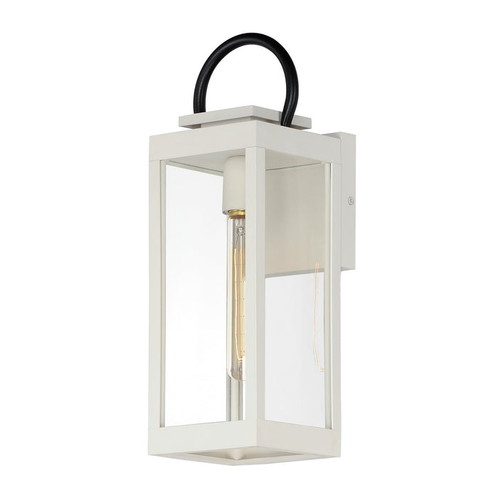 Maxim 40314CLWTBK One Light Outdoor Wall Sconce, White / Black