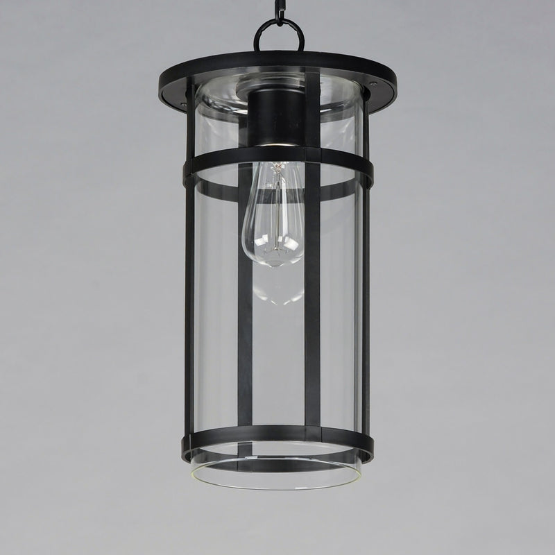 Maxim 40629CLBK One Light Outdoor Pendant, Black