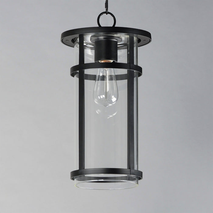 Maxim 40629CLBK One Light Outdoor Pendant, Black
