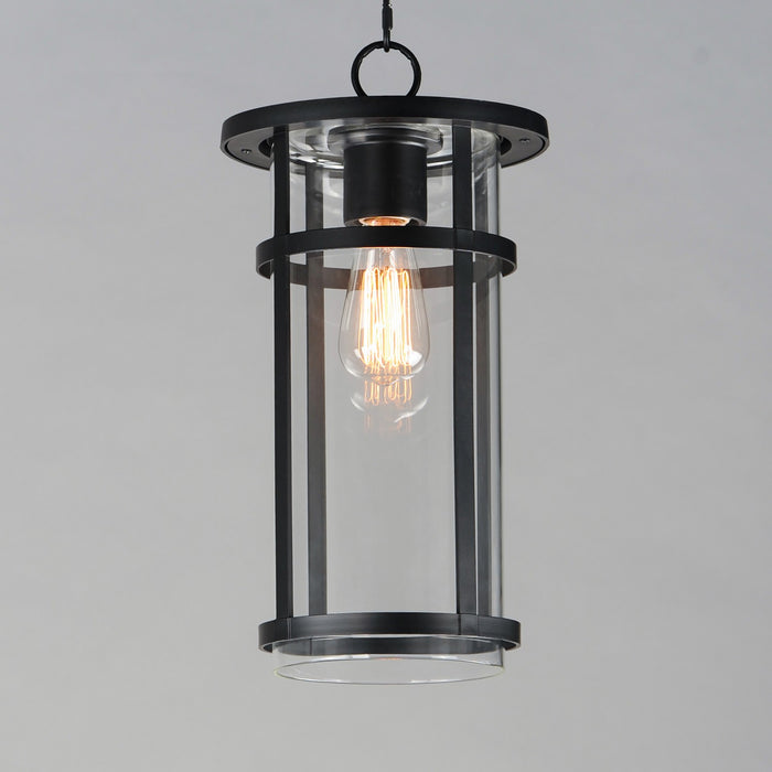 Maxim 40629CLBK One Light Outdoor Pendant, Black