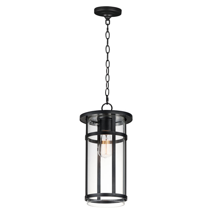 Maxim 40629CLBK One Light Outdoor Pendant, Black