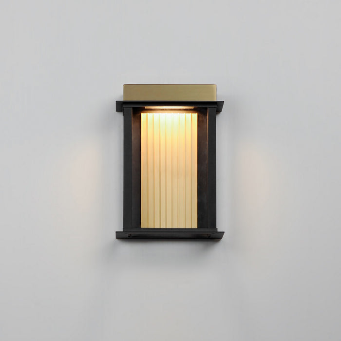 Maxim 50752BKGLD LED Outdoor Wall Sconce, Black / Gold