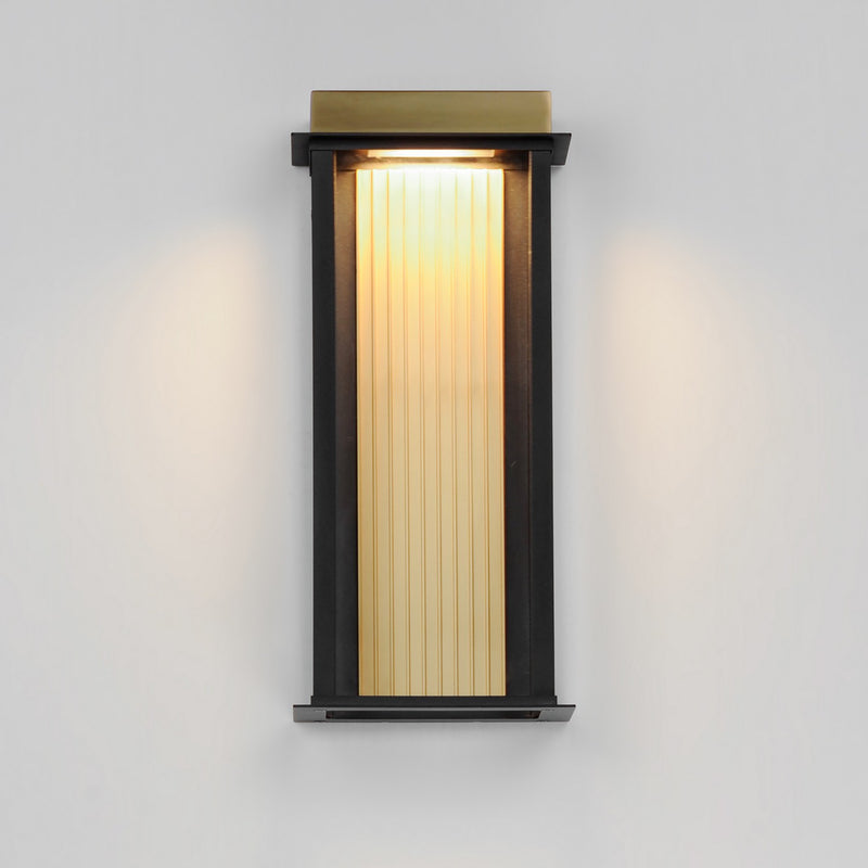 Maxim 50754BKGLD LED Outdoor Wall Sconce, Black / Gold