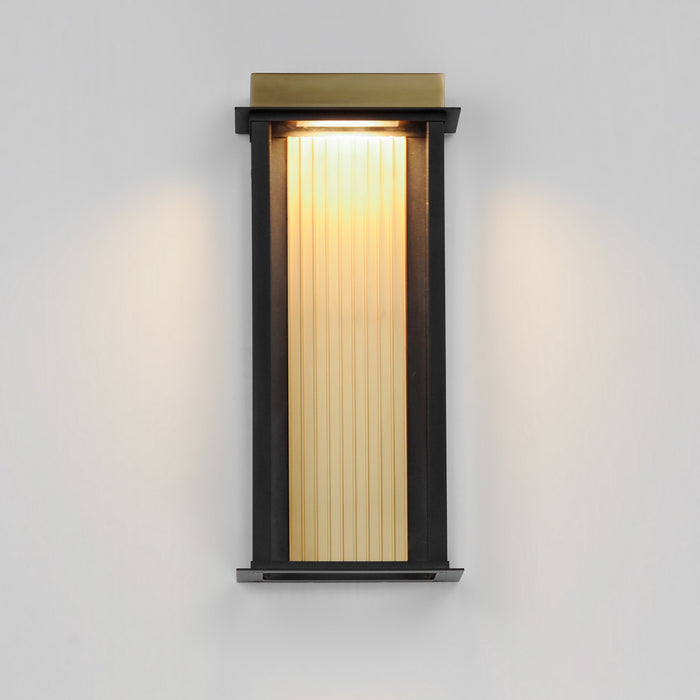 Maxim 50754BKGLD LED Outdoor Wall Sconce, Black / Gold