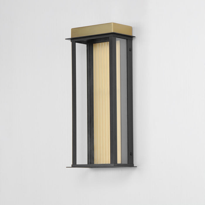 Maxim 50754BKGLD LED Outdoor Wall Sconce, Black / Gold