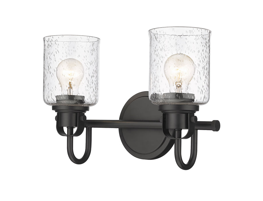 Z-Lite 340-2V-MB Two Light Vanity, Matte Black