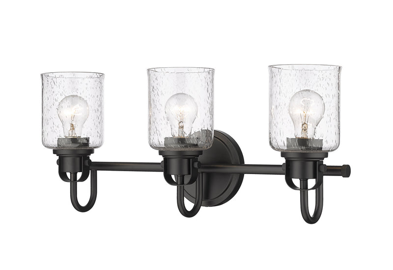 Z-Lite 340-3V-MB Three Light Vanity, Matte Black