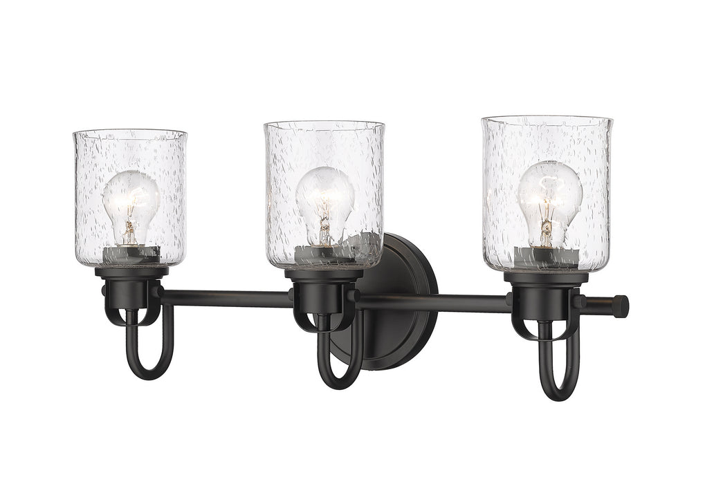 Z-Lite 340-3V-MB Three Light Vanity, Matte Black