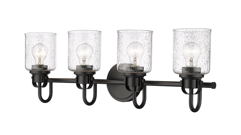 Z-Lite 340-4V-MB Four Light Vanity, Matte Black