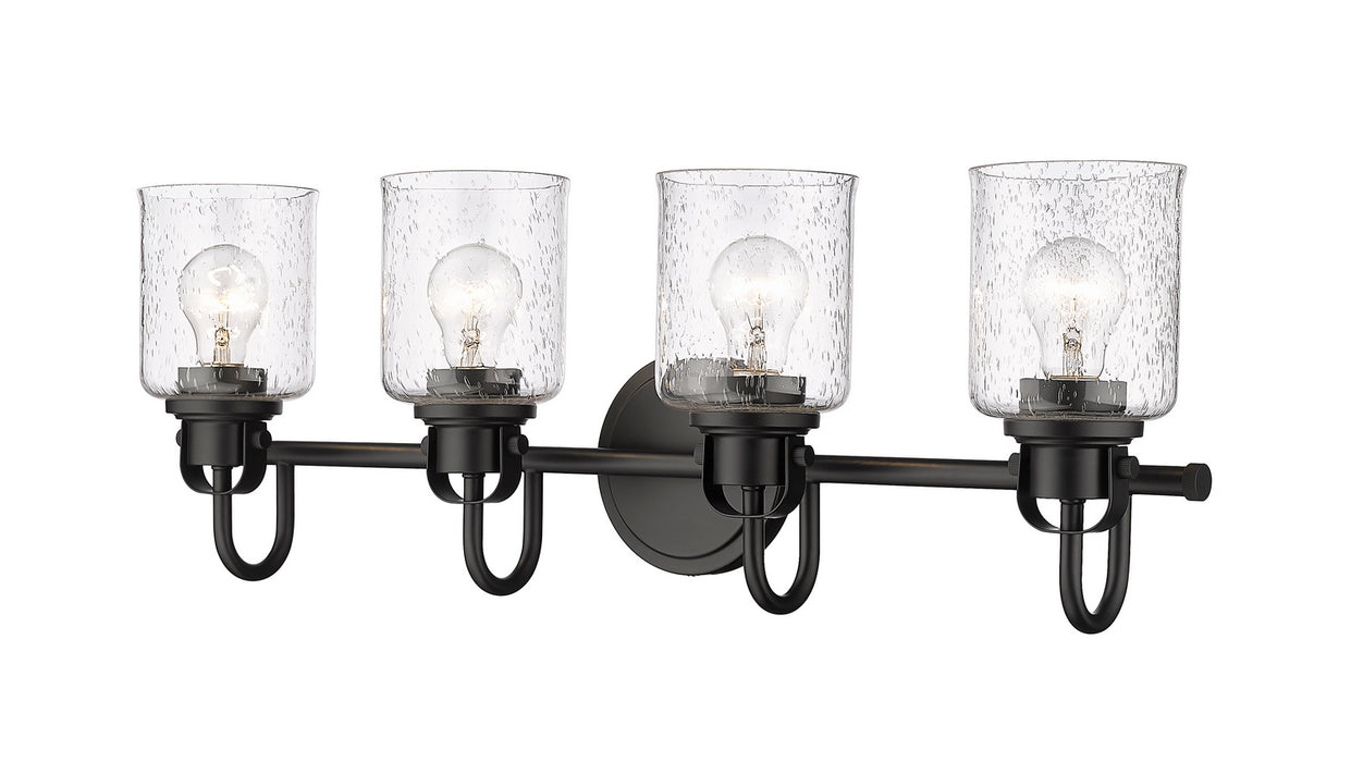 Z-Lite 340-4V-MB Four Light Vanity, Matte Black