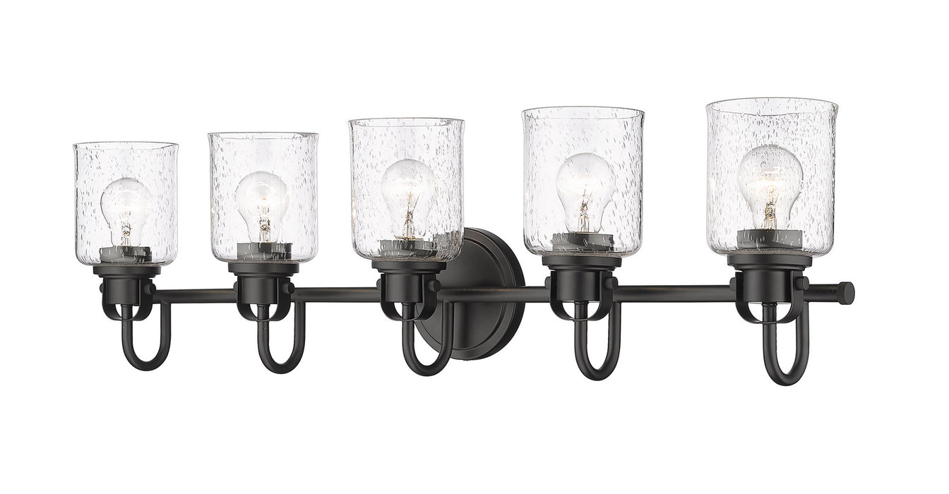 Z-Lite 340-5V-MB Five Light Vanity, Matte Black