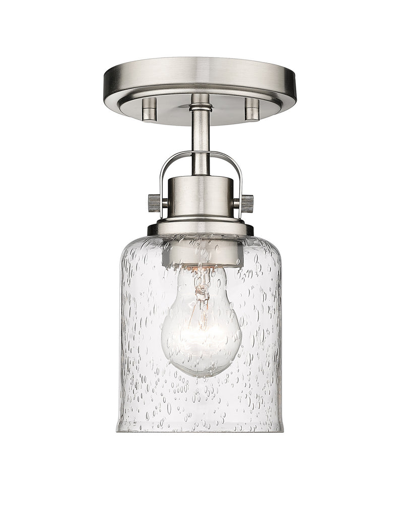 Z-Lite 340F1-BN One Light Flush Mount, Brushed Nickel