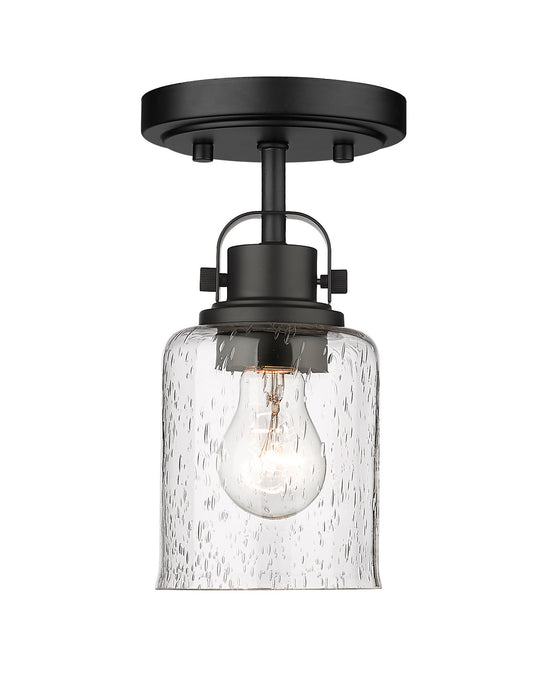 Z-Lite 340F1-MB One Light Flush Mount, Matte Black