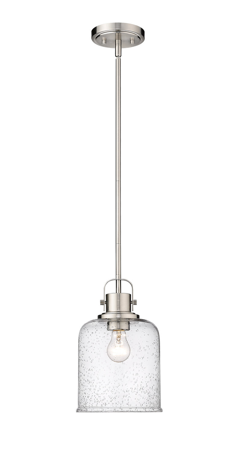 Z-Lite 340P8-BN One Light Pendant, Brushed Nickel