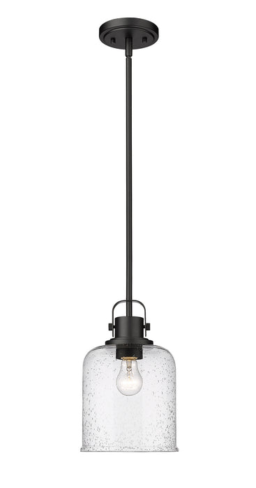 Z-Lite 340P8-MB One Light Pendant, Matte Black