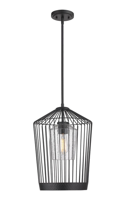 Z-Lite 342P13-MB One Light Pendant, Matte Black