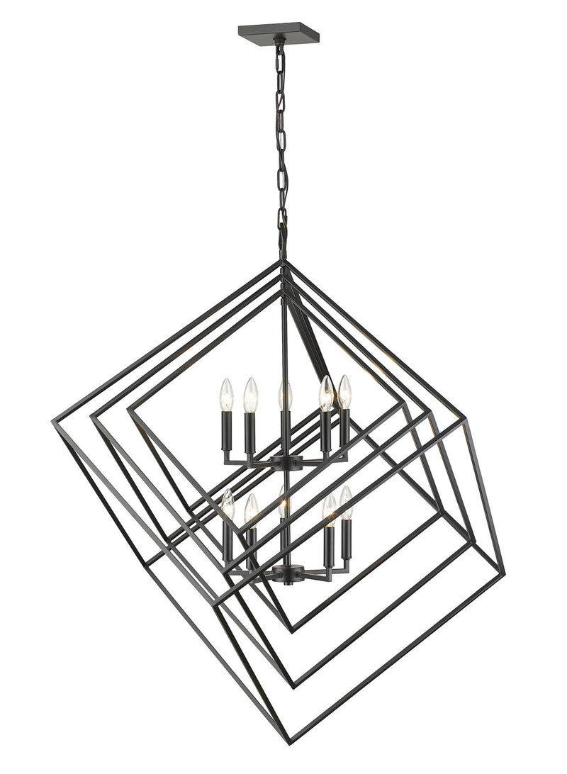 Z-Lite 457-10MB Ten Light Chandelier, Matte Black
