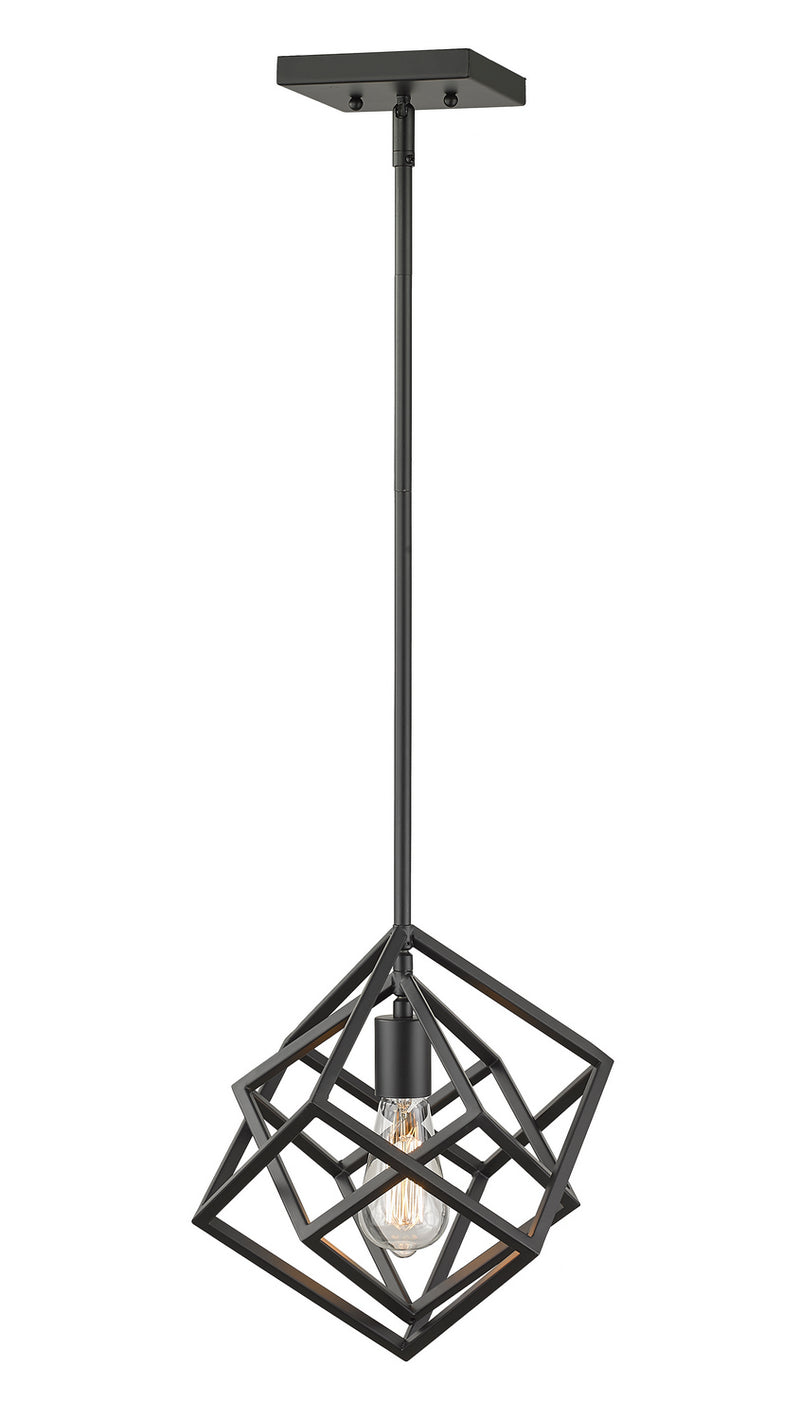 Z-Lite 457MP-MB One Light Pendant, Matte Black