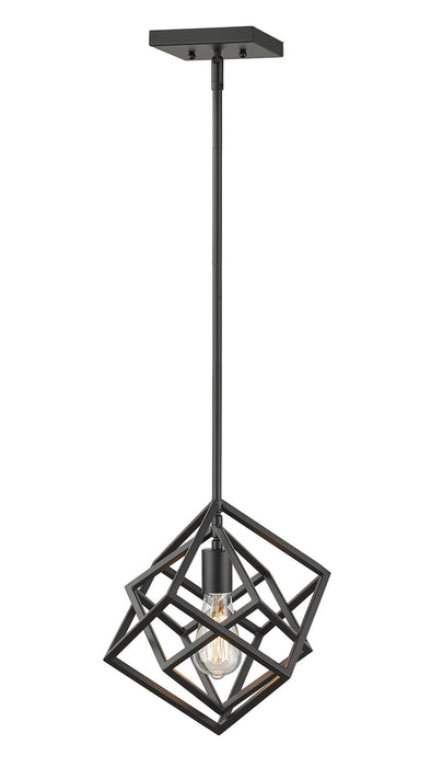 Z-Lite 457MP-MB One Light Pendant, Matte Black