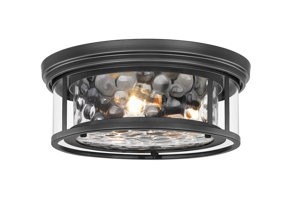 Z-Lite 493F3-MB Three Light Flush Mount, Matte Black