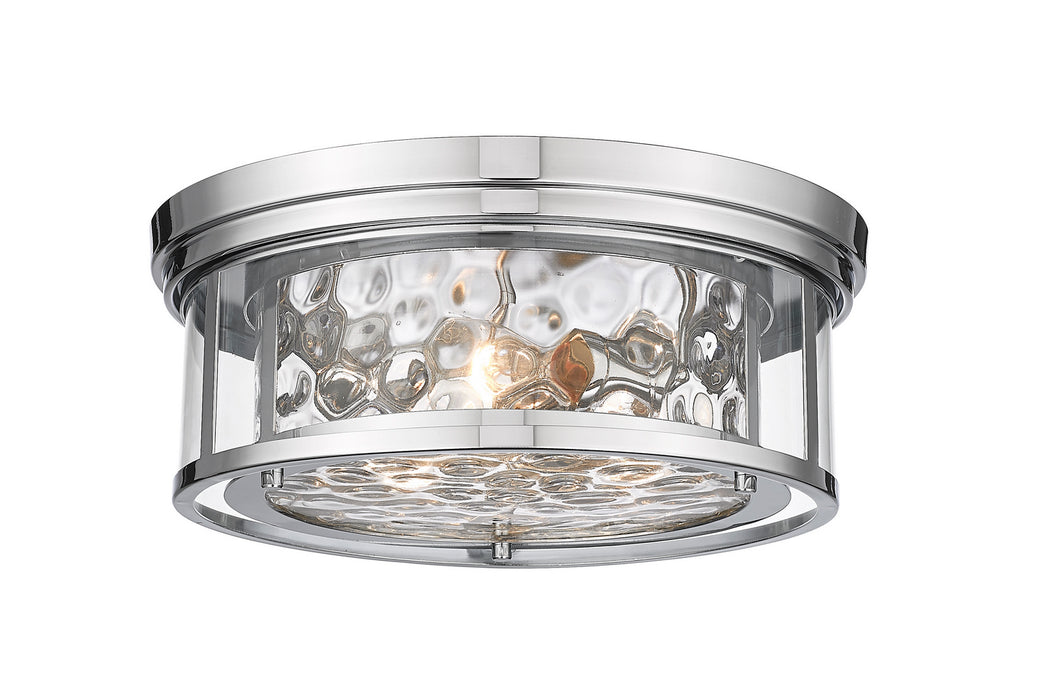 Z-Lite 493F3-PN Three Light Flush Mount, Polished Nickel